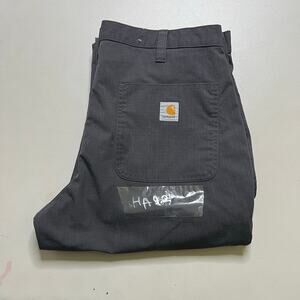 Carhartt Relaxed Fit Canvas Gray Men 34x32 Work Pants Y2K Casual utility distres